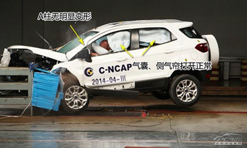 長安福特翼搏C-NCAP碰撞測試結(jié)果出爐